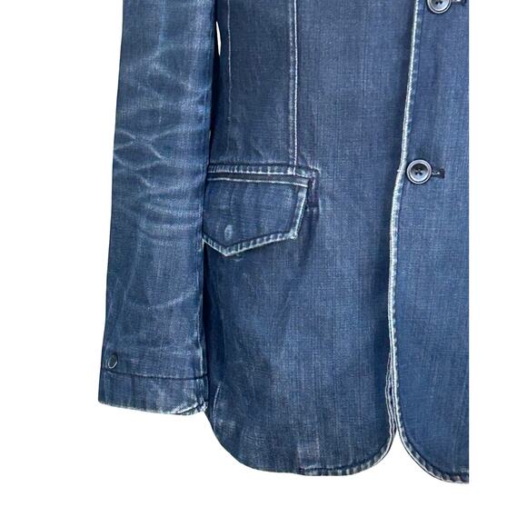 Armani Exchange Women’s Denim Chore Jacket Mock Collar Sz M Country Barn Outdoor - Picture 4 of 12